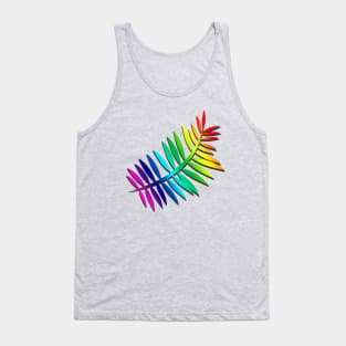 Multi-color leaf Tank Top